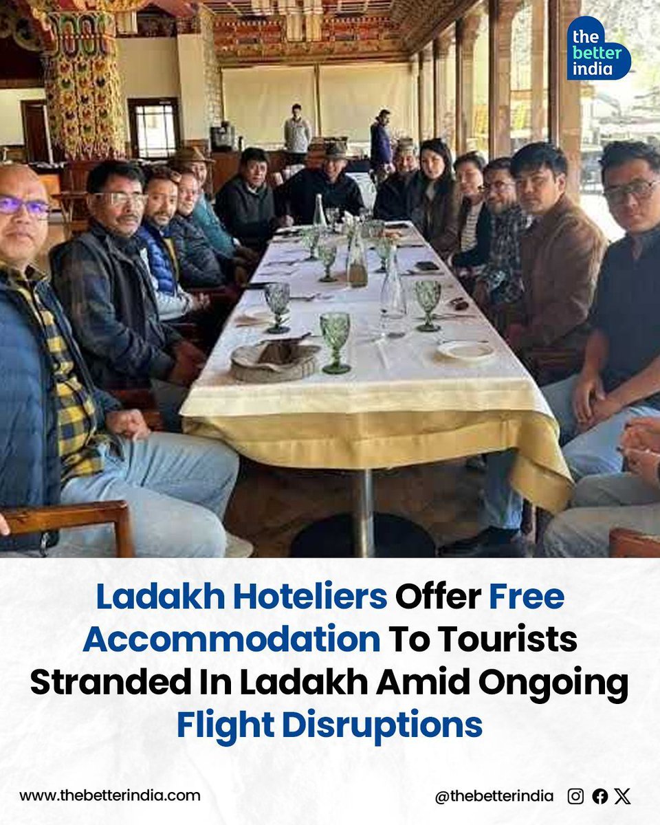 Ladakh's Warmth Shines Through!

In the face of adversity, Ladakh's spirit of hospitality stands tall. Amid the ongoing flight disruptions following 'Operation Sindoor', the All Ladakh Hotel and Guest House Association (ALHAGHA) has extended a heartfelt gesture to stranded