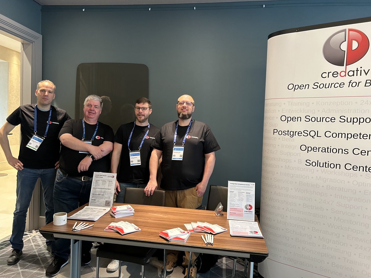Wir sind wieder da! ⁦<a href="/credativDE/">credativ GmbH</a>⁩ #pgconfde