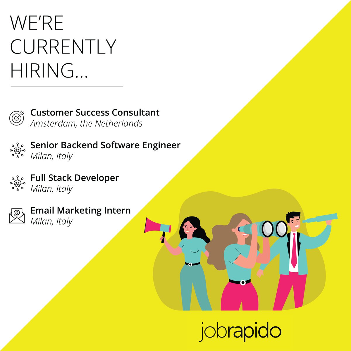 We currently have 4 open positions! We're looking for talented and driven individuals to join our team. If you're ready to take on a new challenge and be part of a dynamic, international environment, we'd love to hear from you!  Check out the #job postings bit.ly/430l5jr