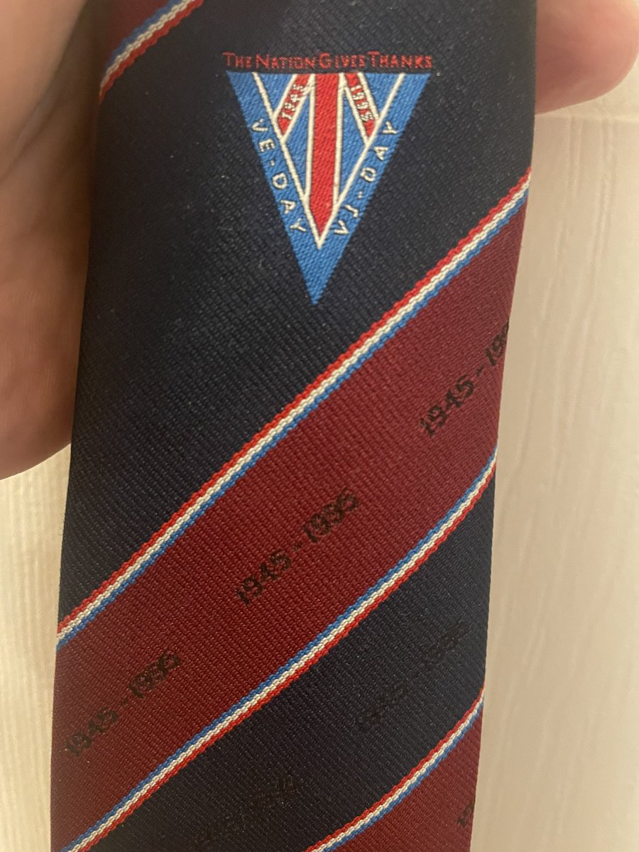 Today’s tie. As Chairman of <a href="/Mirfield_RBL/">Mirfield Branch RBL</a> and Contingent Commander of <a href="/moor_end/">Moor End Academy</a> CCF I will remember all those who gave their lives, and those who lived with the physical and mental scars to ensure the freedom we all have today. #VE80 #LestWeForget  <a href="/PoppyLegion/">Royal British Legion</a> <a href="/CCFcadets/">Combined Cadet Force</a>