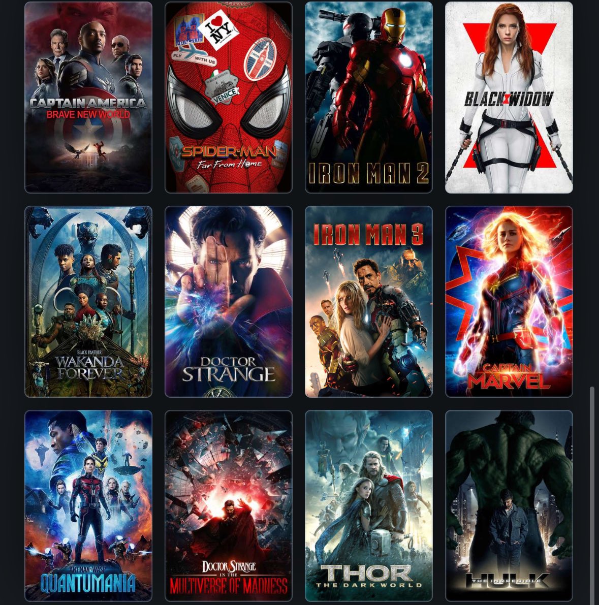 The MCU, ranked

Thunderbolts at 4 is not even recency bias, it was an amazing movie and everyone should watch it if they haven’t already