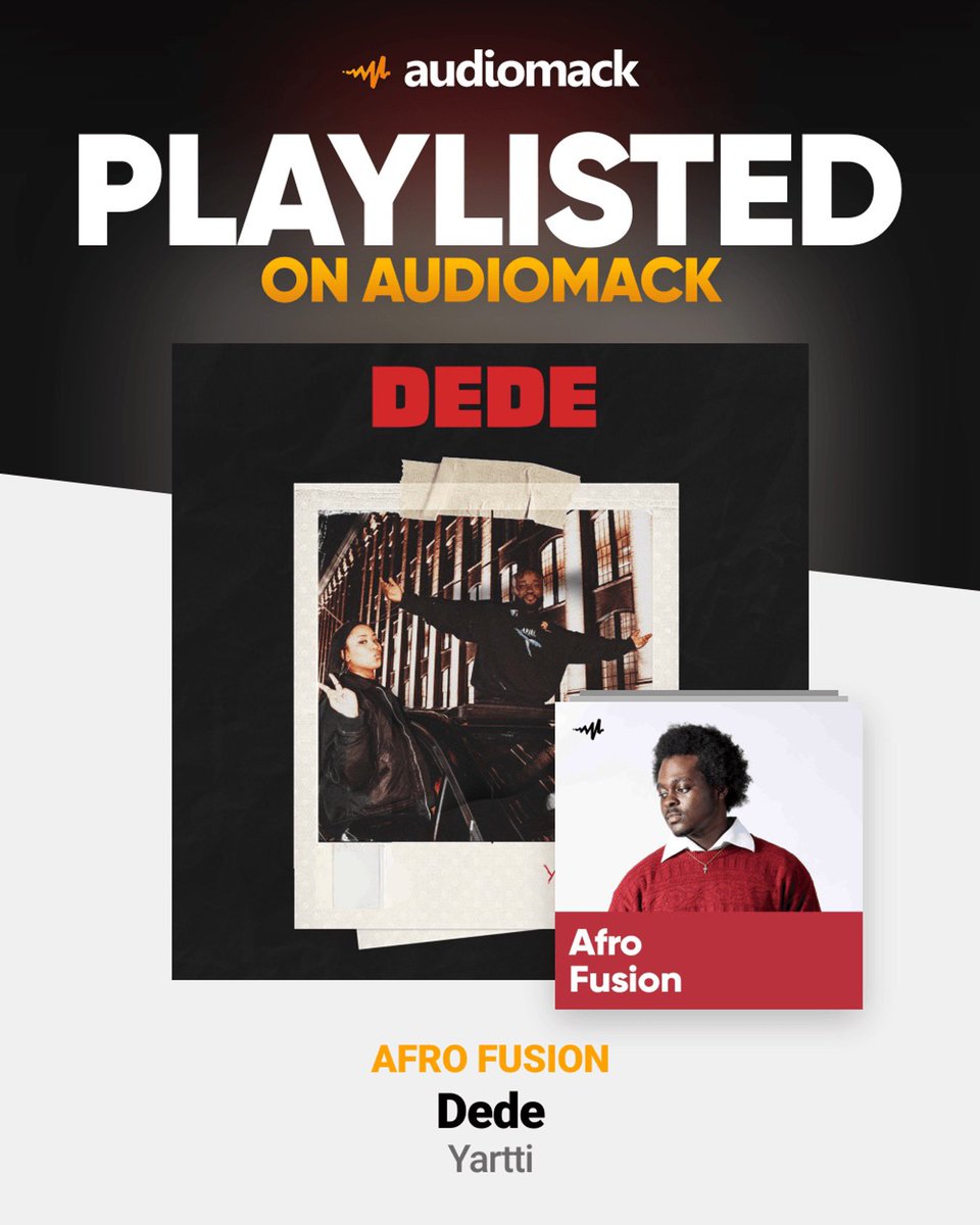 aamgnt's tweet photo. Big Love to @audiomackafrica for Editorial Support ” Dede Out now

https://t.co/aH9ZC1pz1D https://t.co/7X5h3TLPYS