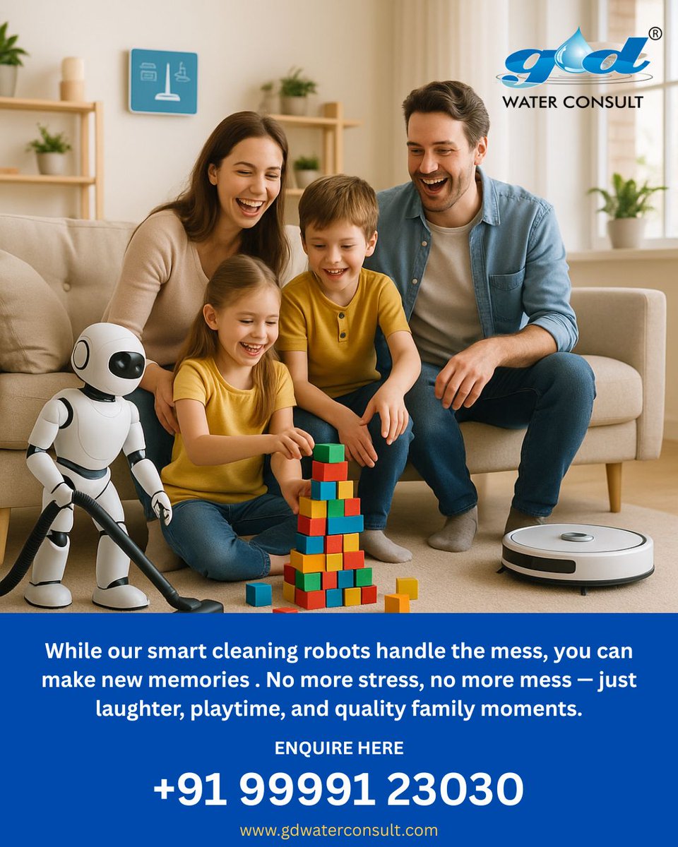 officials_gd13's tweet image. While our smart cleaning robots handle the mess, you can make new memories 🧡
No more stress, no more mess — just laughter, playtime, and quality family moments.

👨‍👩‍👧‍👦💡 Let tech take care of the chores, so you can enjoy what truly matters!

#SmartLiving #RobotCleaning #FamilyTime