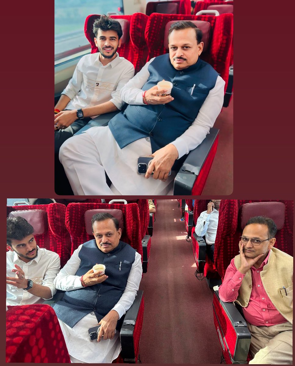 Kunal Anand (@aapkaanand) on Twitter photo A beautiful experience aboard the Vande Bharat with Member of Parliament (Kanpur loksabha) <a href="/irameshawasthi/">Ramesh Awasthi</a> ji and first PA to union Agriculture Minister Avinash Arya ji
A journey filled with insightful dialogue, shared dreams, and a collective commitment to rural upliftment. A beautiful experience aboard the Vande Bharat with Member of Parliament (Kanpur loksabha) <a href="/irameshawasthi/">Ramesh Awasthi</a> ji and first PA to union Agriculture Minister Avinash Arya ji
A journey filled with insightful dialogue, shared dreams, and a collective commitment to rural upliftment.