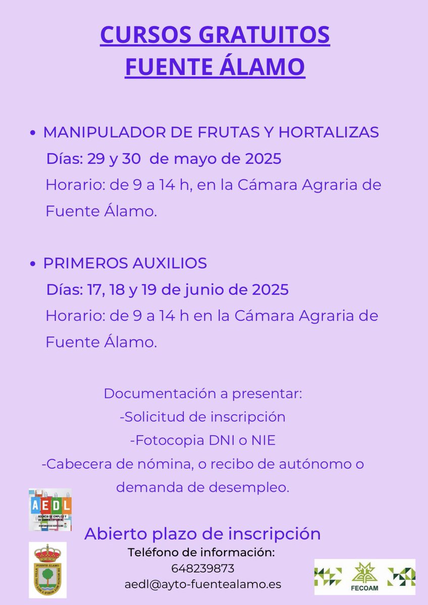 Ayto. Fuente Álamo de Murcia (@fuentealamo) on Twitter photo 