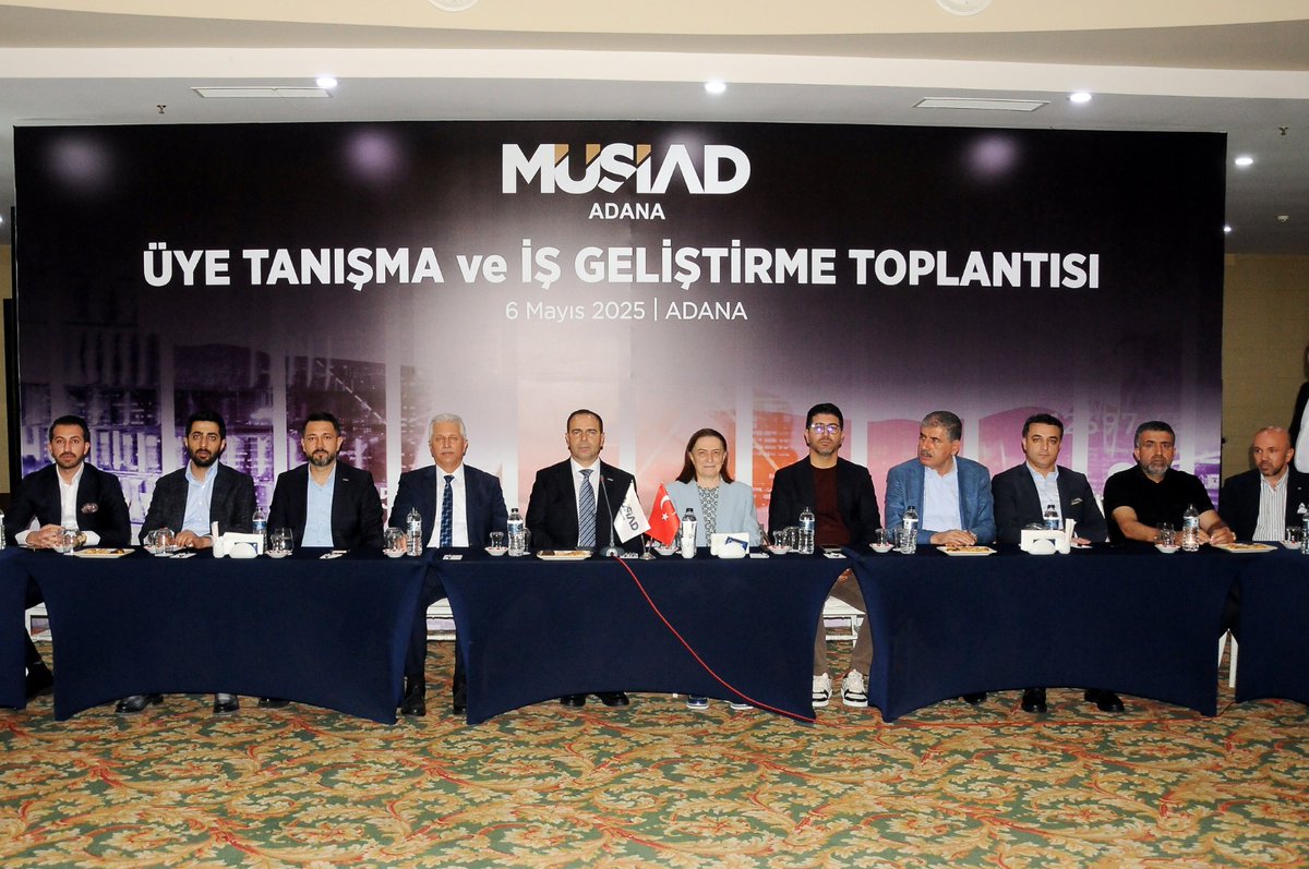 MUSIADAdana's tweet photo. Üye Tanışma ve İş Geliştirme Toplantımızı 64. Hükümet Çevre ve Şehircilik Bakanı Sn. Fatma Güldemet Sarı ve üyelerimizin yoğun katılımıyla Anemon Otel'de gerçekleştirdik. https://t.co/F1eycN6gEG