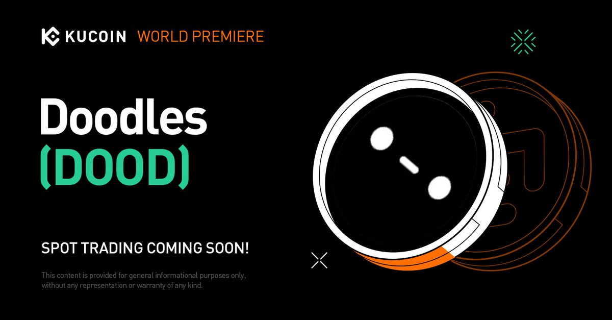 ✨<a href="/doodles/">doodles</a> $DOOD is coming soon to KuCoin.

The listing time is 9th May. Get ready to trade $DOOD on KuCoin and stay tuned for more updates! 👀✨

#DOOD #KuCoin #KuListing