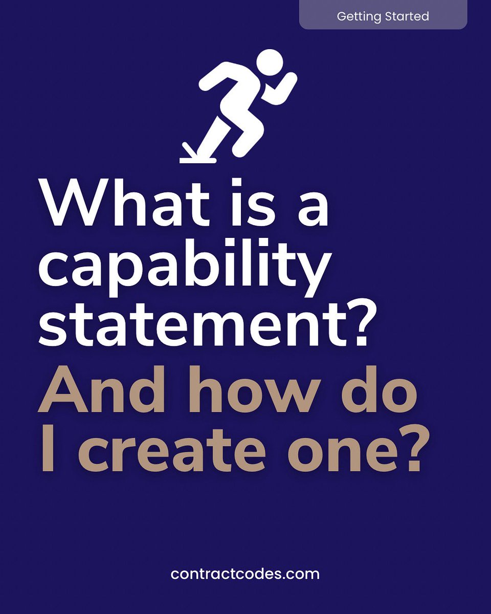 Contractcodes's tweet image. Do you need a capability statement?
It helps — gov buyers use it to remember you. But don’t stress — it’s not a dealbreaker. Performance + relationships still win.
#govbiz #govcontracts #federalcontracting #contractcodes