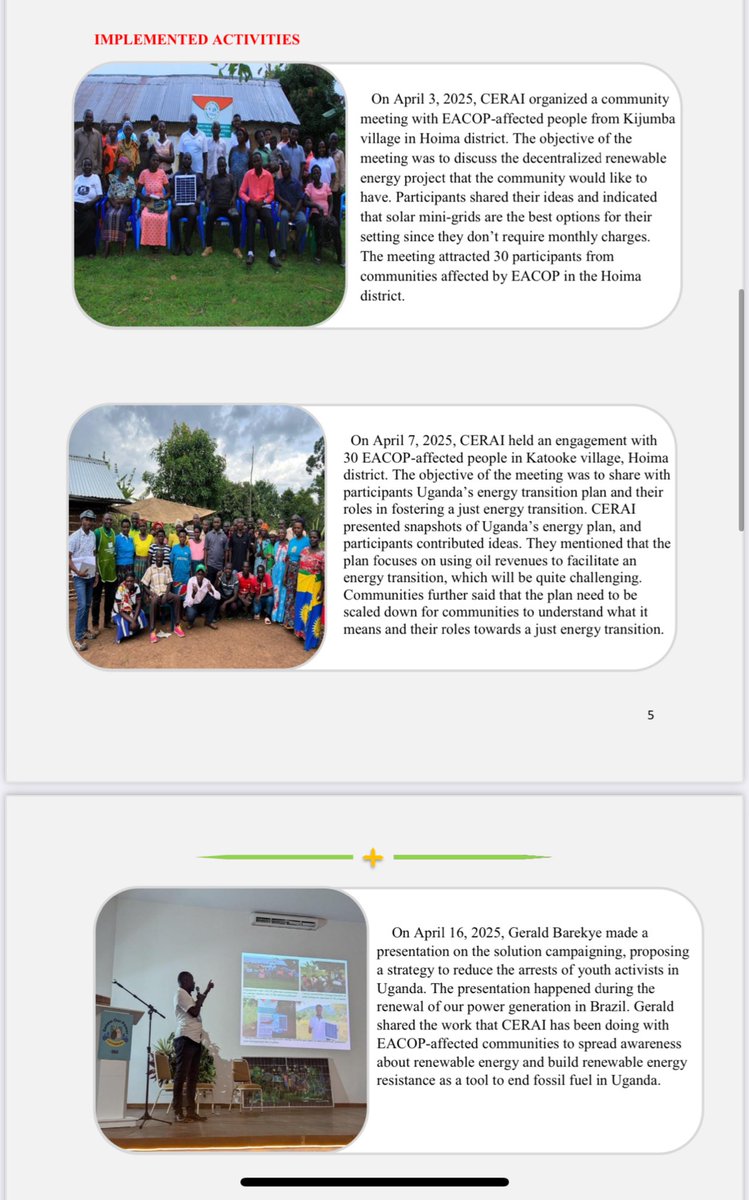 CERAIUg's tweet image. 💥The power of ☀️: CERA’s April 2025 Newsletter is Out! 
In this edition, We discuss renewables as solution campaigning tool to #Endfossilfuels in Uganda.We also bring you community  voices about  decentralized renewable energy projects. 
Find more ceraiug.org/download/renew…