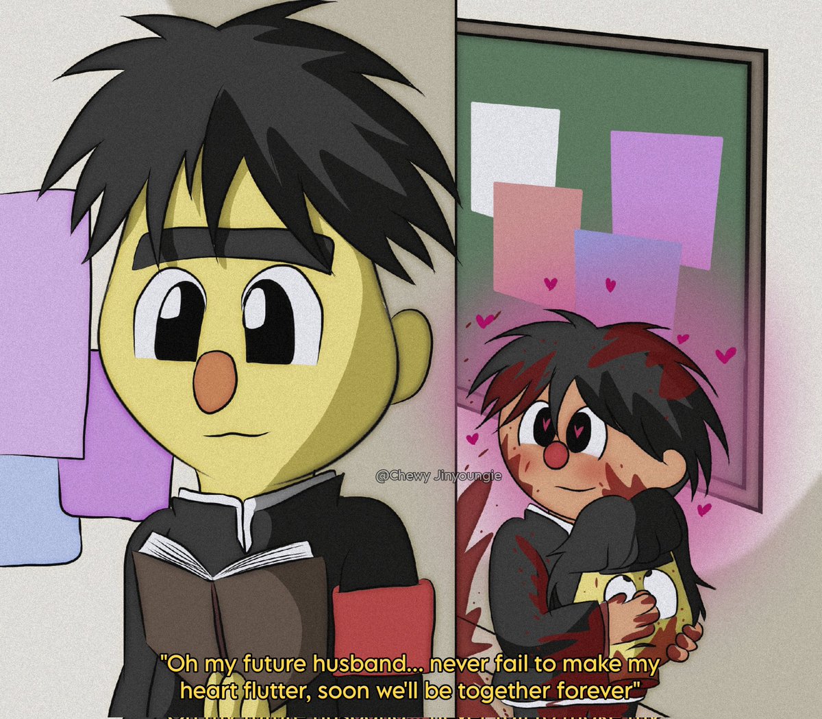 ernieloml's tweet photo. Senpai

#sesamestreet #sesamestreetfanart #bertandernie #bertxernie #erniexbert #bertanderniefanart #sesamestreetbert #sesamestreeternie #yandere https://t.co/V39jkC7tgM