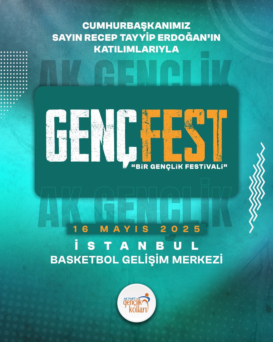 GENÇFEST’e hazırız! 🚀

Cumhurbaşkanımız Sayın Recep Tayyip Erdoğan’ın katılımlarıyla gerçekleşecek, gençler için özel olarak hazırlanan etkinlikler, konserler ve sürprizlerle dolu bu buluşmada yerinizi alın!

Detaylar çok yakında… ⏳