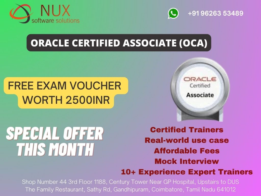 NuxSoftware's tweet photo. Oracle Certified Associate (OCA)
#OracleCertifiedAssociate
#OCA
#OracleCertification
#OracleDBA
#OracleCloud
#OracleSQL
#OracleJava
#OracleMySQL
#OraclePLSQL
#OracleDeveloper
#OracleCertifiedProfessional
#OracleTraining
#ITCertification
#DatabaseAdministrato
#SQLDeveloper
#Java https://t.co/nNjN9S48q1