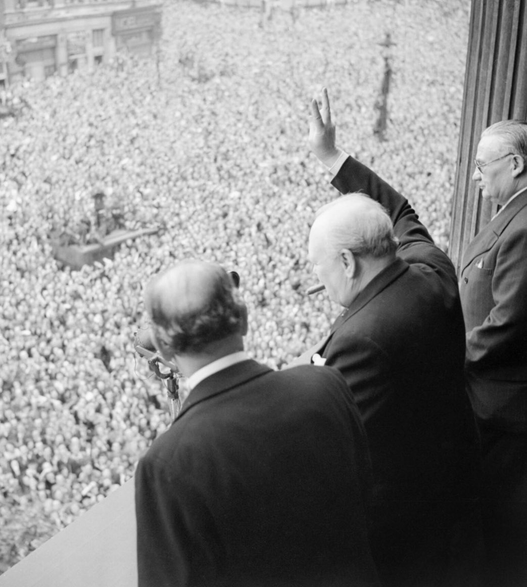 “In the long years to come not only will the people of this island but of the world, wherever the bird of freedom chirps in human hearts, look back to what we’ve done and they will say ‘do not despair, do not yield to violence and tyranny’…” 🇬🇧 #VEDay