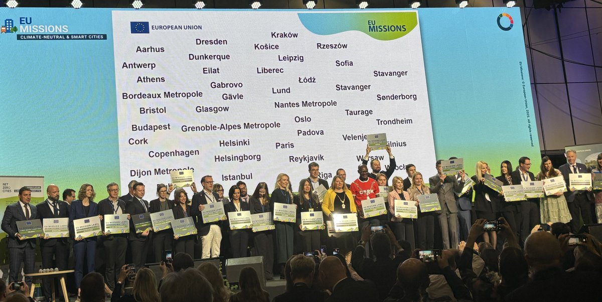 CLMS Cities (@clmscities) on Twitter photo The <a href="/ClmsCities/">CLMS Cities</a> potential to support the goals of the #EU #CitiesMission for #NetZeroCites was demonstrated at the #CitiesMissionConference2025.
Congrats to the cities awarded the Mission label!
<a href="/FORTH_ITE/">FORTH</a> <a href="/NetZeroCitiesEU/">NetZeroCities</a> <a href="/EU_HaDEA/">HaDEA</a> The <a href="/ClmsCities/">CLMS Cities</a> potential to support the goals of the #EU #CitiesMission for #NetZeroCites was demonstrated at the #CitiesMissionConference2025.
Congrats to the cities awarded the Mission label!
<a href="/FORTH_ITE/">FORTH</a> <a href="/NetZeroCitiesEU/">NetZeroCities</a> <a href="/EU_HaDEA/">HaDEA</a>
