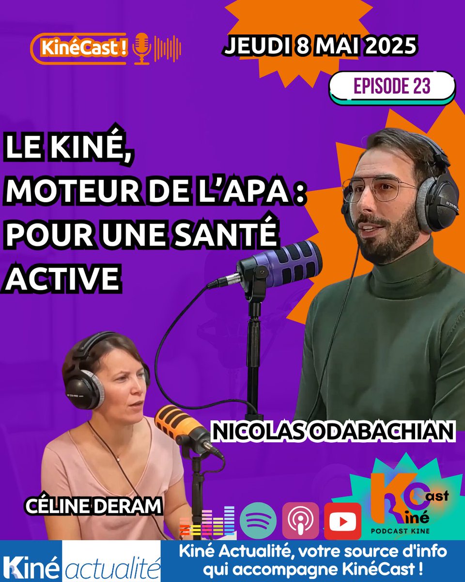 🎧 [Nouveau #KinéCast]
L'APA, un levier clé pour une santé active 💪
Nicolas Odabachian nous éclaire sur le rôle des kinés dans l’Activité Physique Adaptée 🧠👟
🎙️ Un épisode motivant et clair
🎧 bit.ly/44UzIXV
📺 youtu.be/SO0zWqf5izI
#APA #SportSanté #FFMKRcClair