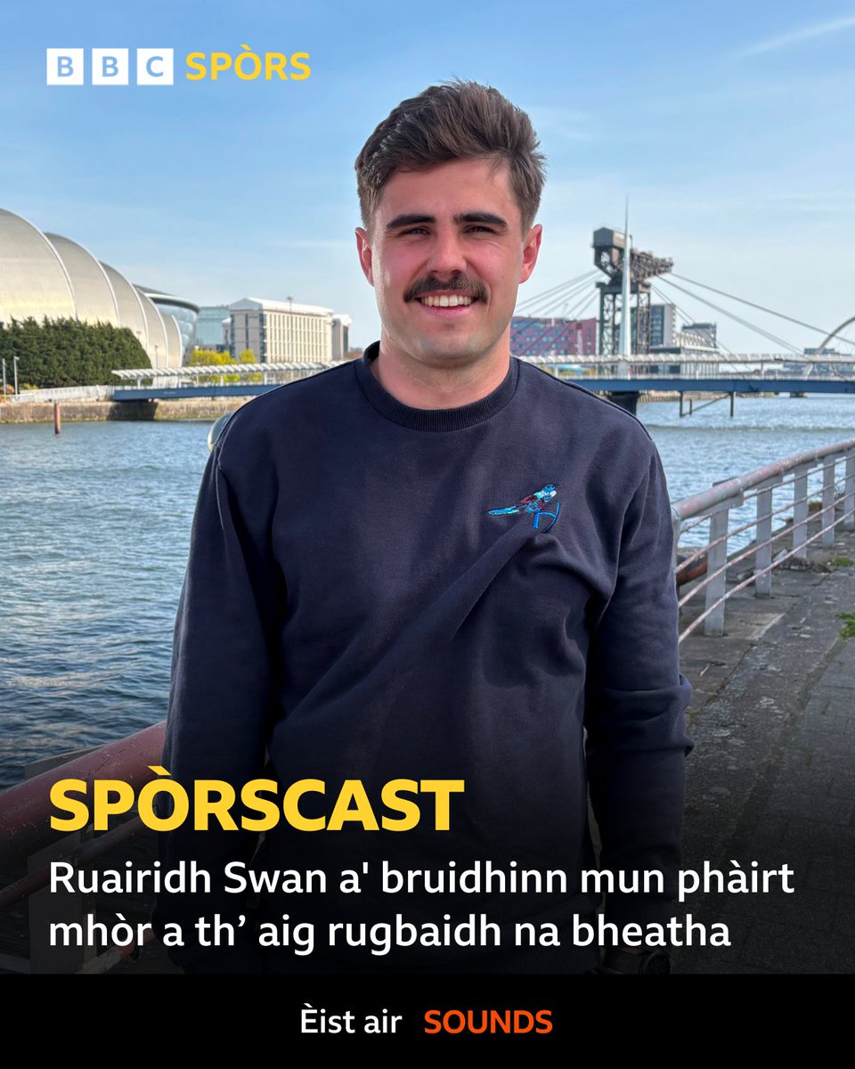 BBC Spòrs Gaelic (@bbcspors) on Twitter photo 🎧Spòrscast ùr air <a href="/BBCSounds/">BBC Sounds</a>
Javen Houston a’ còmhradh ri Ruairidh Swan mun phàirt mhòr a th’ aig rugbaidh na bheatha.
📻Cuideachd ri fhaighinn a-nochd air <a href="/BBCRnG/">BBC Radio nan Gàidheal</a> aig 19:00!
🔗➡️bbc.in/4jEBAsr 🎧Spòrscast ùr air <a href="/BBCSounds/">BBC Sounds</a>
Javen Houston a’ còmhradh ri Ruairidh Swan mun phàirt mhòr a th’ aig rugbaidh na bheatha.
📻Cuideachd ri fhaighinn a-nochd air <a href="/BBCRnG/">BBC Radio nan Gàidheal</a> aig 19:00!
🔗➡️bbc.in/4jEBAsr