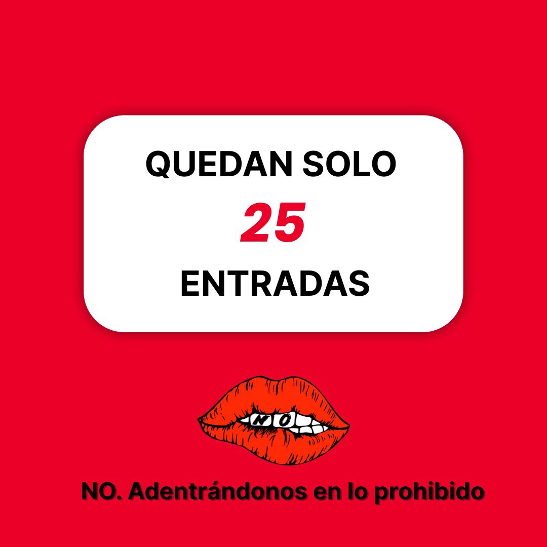 ¡Solo quedan 25 entradas para el evento!

Si aún no tienes la tuya, corre antes de que se agoten, porque este año tenemos más sorpresas y decoraciones espectaculares. 🥳🤯

❌️NO. Adentrándonos en lo prohibido
🗓️ 9 de mayo de 2025
📍Teatro Villamarta, Jerez de la Frontera