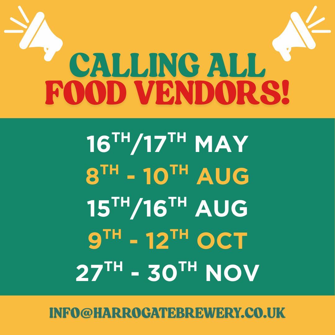 CALLING ALL FOOD VENDORS ☎️ We still have a few 2025 dates left to fill across our venues - if you're free give us a shout 🤩