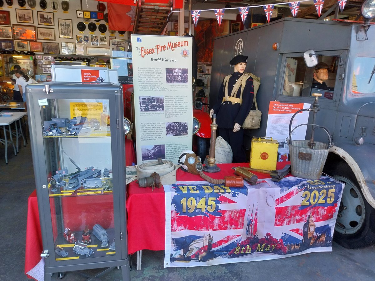 This VE Day, we'll be pausing at midday for a minute’s silence to reflect and remember everyone who paid the ultimate sacrifice during World War II

Essex Fire Museum has opened a VE Day exhibition throughout May, showcasing the vital role firefighters played during World War II