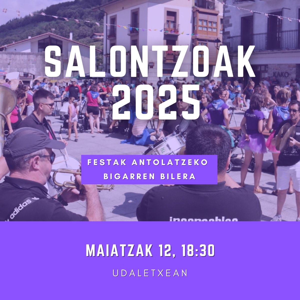 Astelehenean festak antolatzeko bigarren bilera egingo dugu.
18:30ean udaletxean elkartuko gara. 
Gonbidatuta zaudete!