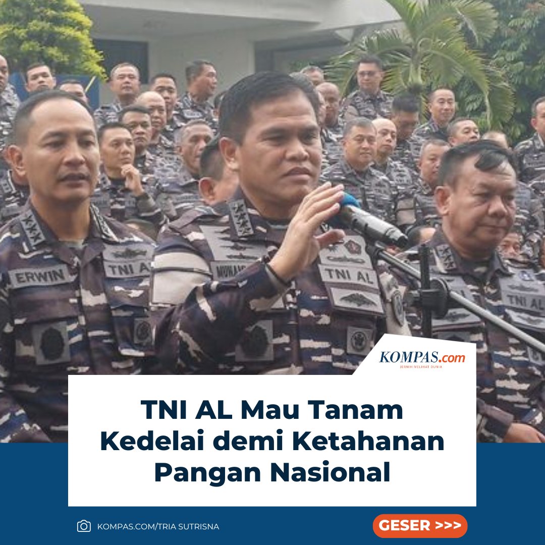 kompascom's tweet photo. TNI AL Mau Tanam Kedelai demi Ketahanan Pangan Nasional

Baca di https://t.co/d97uzaa3Zx https://t.co/GaYeFcvwvH