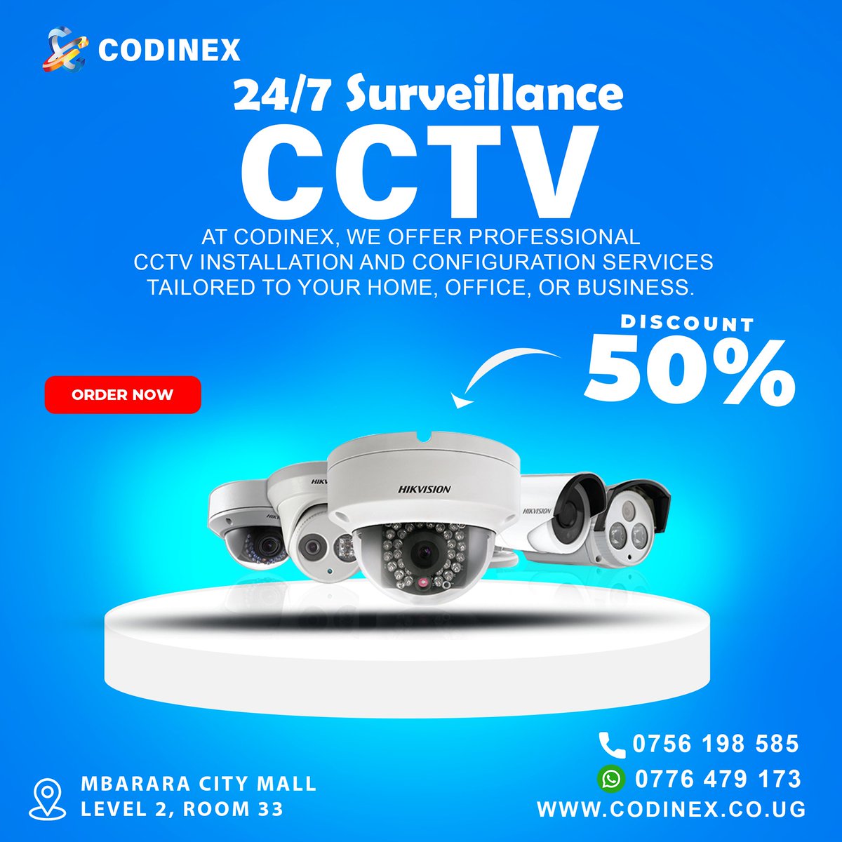 codinex_ug's tweet image. 24/7 Surveillance, 100% Peace of Mind 🎥
At Codinex, we provide reliable surveillance camera systems for homes, offices, schools, and businesses
✅ Day &amp;amp; night monitoring
✅ Remote access via mobile
✅ Expert installation and support
#CCTVExperts #StaySecure
Eyes on Everything👁️