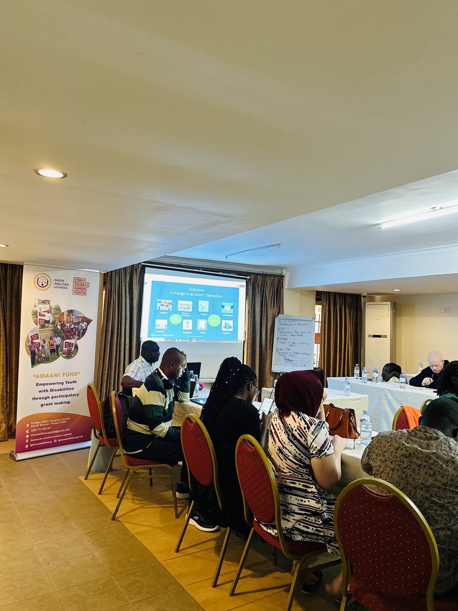 Day 2 at Esella Country Hotel, Kira.

The energy is still high as Show Abilities Uganda (SAU), in partnership with the Fund for Global Human Rights (FGHR), continues the Amaani Fund Outcome Harvest Convening.