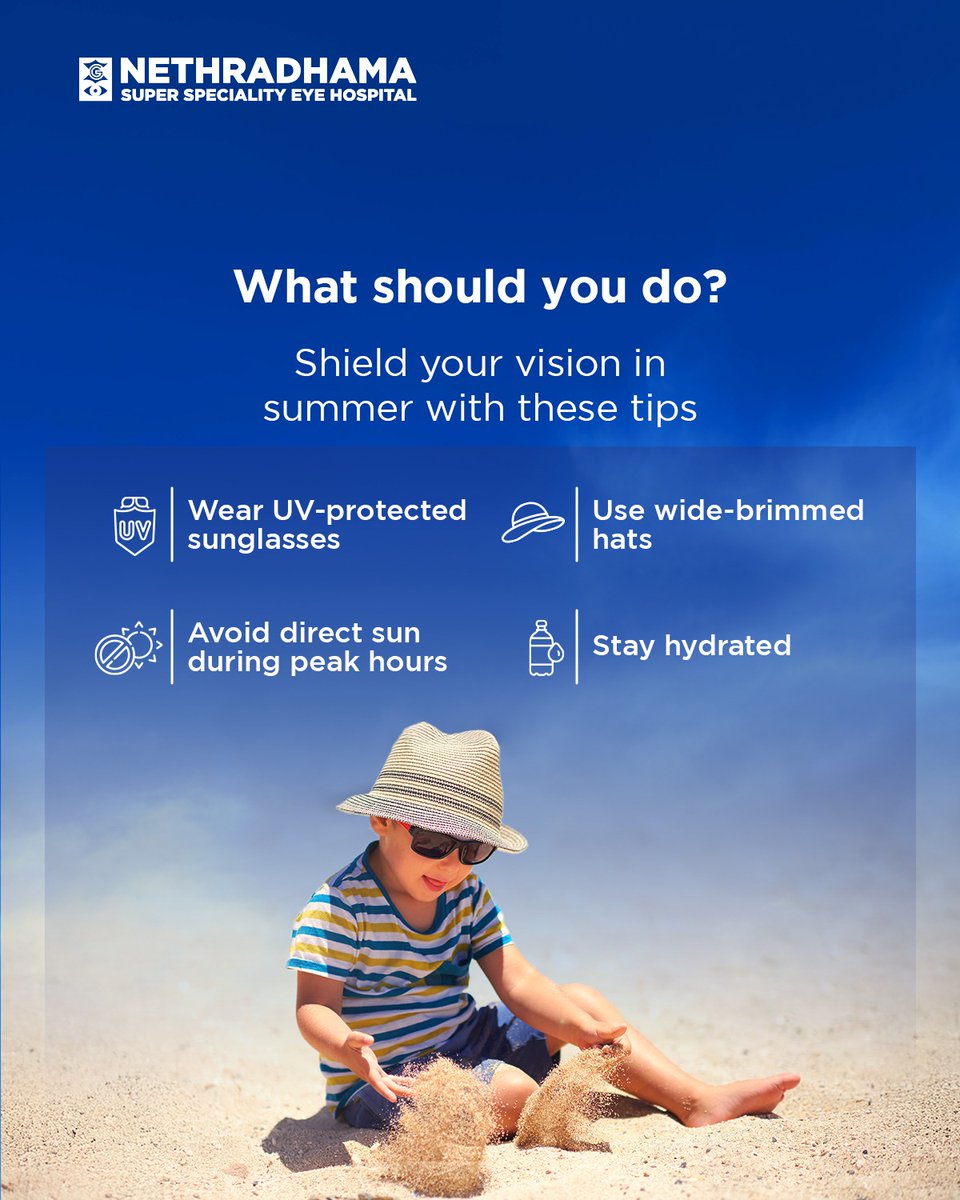 Nethradhama's tweet image. Have you heard about Photokeratitis? If not, it's important to know that overexposure to UV rays can cause this temporary but painful #EyeCondition. Essentially, sunburn for your Eyes!