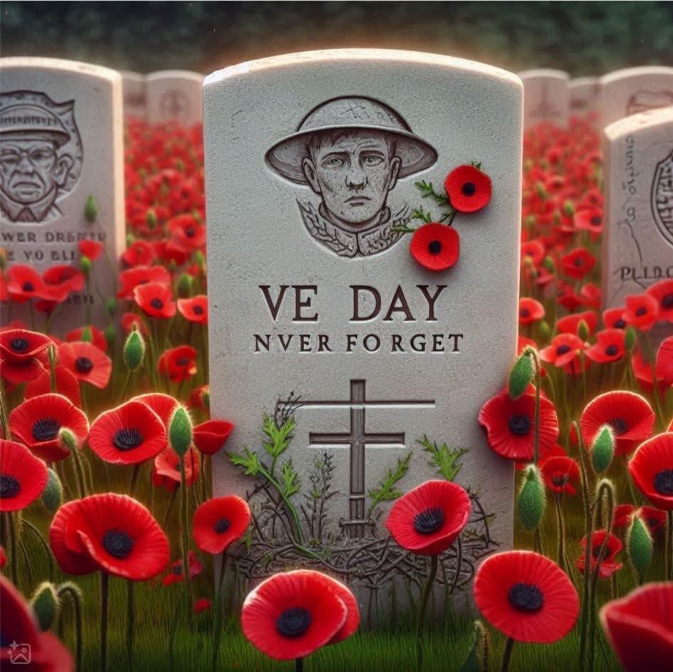 Comdt_GMACF's tweet photo. Today marks the 80th anniversary of VE Day — a moment to honour the bravery, sacrifice, and unity that brought peace to Europe in 1945. We remember those who served, those who gave everything, and the legacy of freedom they helped secure. Never forgotten 🇬🇧 

#VEDay80 https://t.co/7Gi3HcQMs8