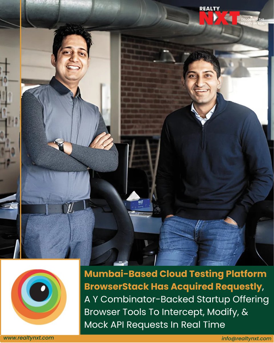 RealtyNXT's tweet image. #News | @browserstack  has acquired @RequestlyIO  , a Y Combinator-backed startup known for its browser-based tools that help developers intercept, modify, and mock API requests in real time. 
#RealtyNXT #BrowserStack #Requestly #APIDebugging #DeveloperTools #FrontendDevelopment