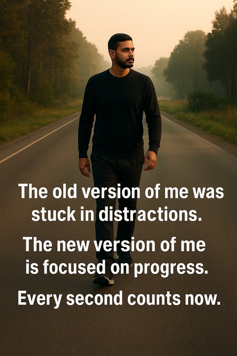 "The old version of me was stuck in distractions.
The new version of me is focused on progress.
Every second counts now."
#FocusMode #NoDistractions #GrowthMindset #SelfImprovement #MissionMasud
