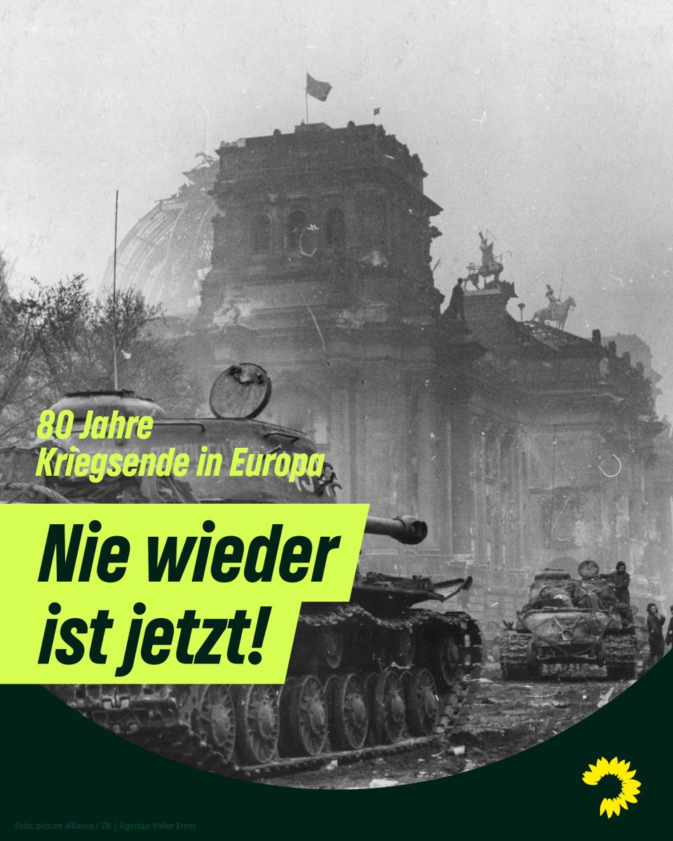 Heute – 80 Jahre nach Ende des 2. Weltkriegs in Europa – gedenken wir der Millionen Opfer des Krieges &amp; des Holocausts. Solches Leid bleibt unvergessen. Das Ermächtigungsgesetz der Nazis entmachtete das Parlament &amp; gipfelte in einem Weltkrieg nie dagewesenen Ausmaßes.
#NieWieder