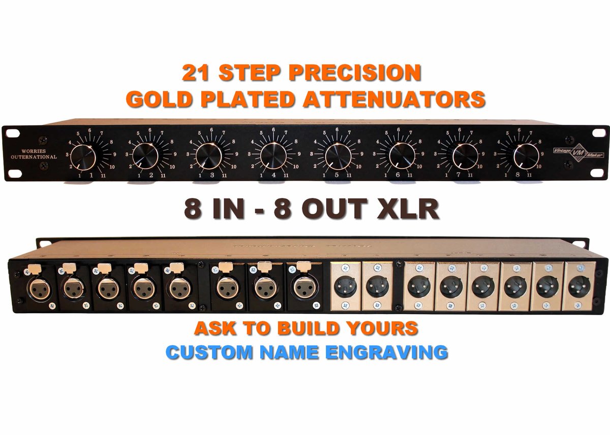 High-quality custom built, ultra-precise balanced signal line-level attenuator.

vintagemaker.net/product/studio…