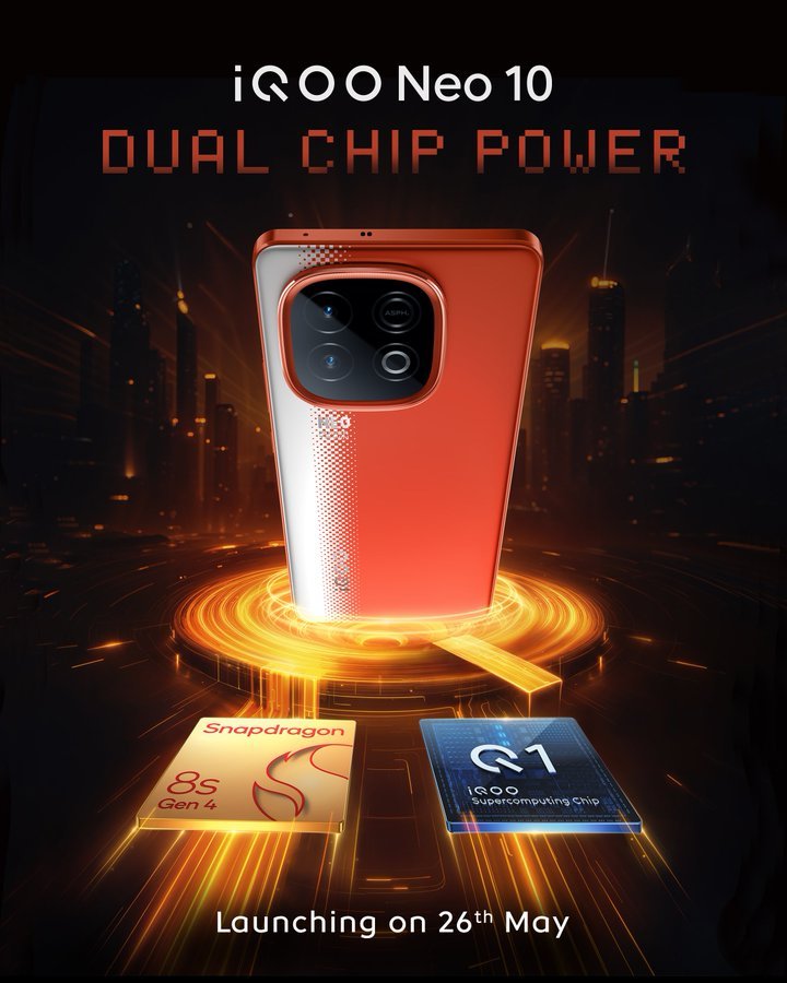 iQOO Neo 10 Launching on 26th May in India With Snapdragon 8s Gen 4 !