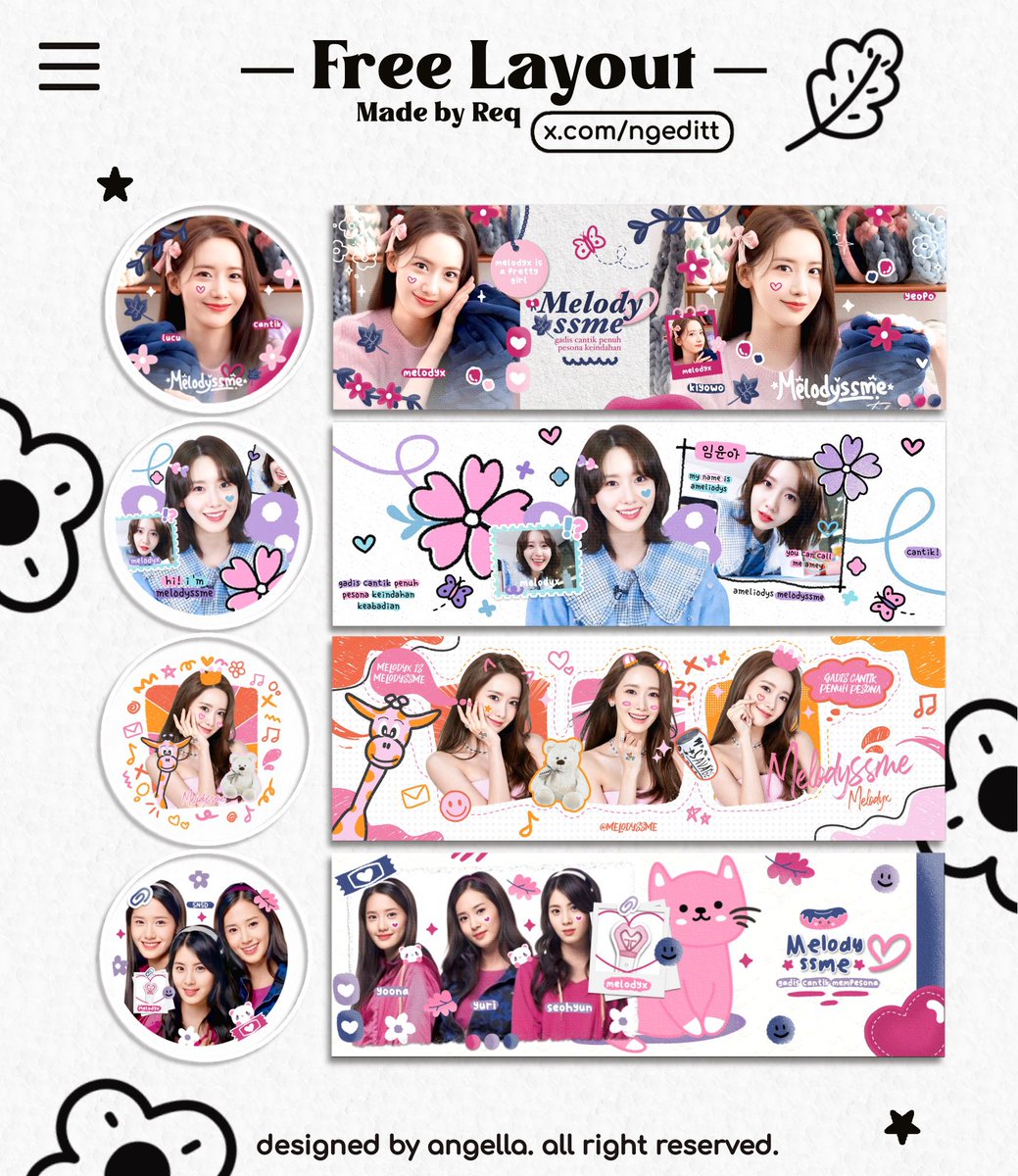 ngeditt's tweet image. Help repOost yaa!

GiveAway Layout by Request dalam rangka Special Birthday “𝗣𝗮𝗿𝘁 𝟮𝟱 𝗼𝗳 𝗠𝗲𝗹𝗼𝗱𝘆𝘀𝘀𝗺𝗲 ✨ 𝑩𝒍𝒐𝒐𝒎𝒊𝒏𝒈 𝑮𝒓𝒂𝒄𝒆𝒇𝒖𝒍𝒍𝒚 ✨”

🎈8 Mei 2025 - 10 Mei 2025 (UNDI)
🎂 sistem rt katalog yg di mau &amp;amp; reply wishes buat @Melodyx 

#zonauang #zonaba