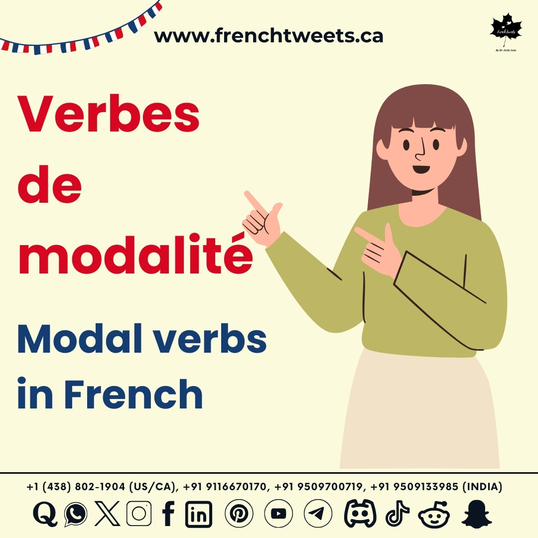 frenchtweets1's tweet image. Master the Mood of French! 🇫🇷✨ Learn modal verbs to express possibility, necessity &amp;amp; more—like a native!
#learnfrench #frenchgrammar #modalverbs #frenchmodals #frenchlanguage #frenchlesson #studyfrench #frenchtweets #languagelearning #frenchfluency #speakfrench #frenchvocabulary