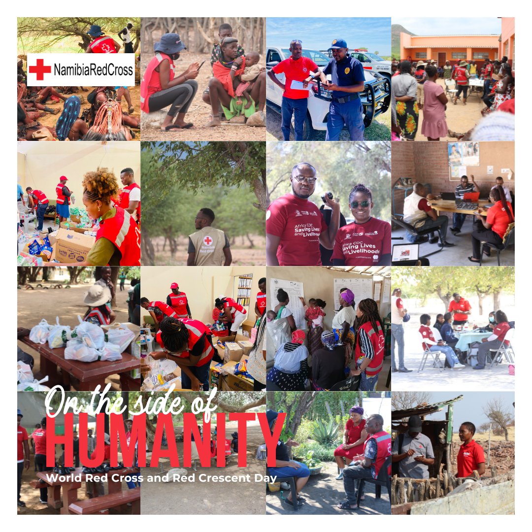 NamibiaRedCross's tweet photo. Today is World Red Cross and Red Crescent Day!

We stand #OnTheSideOfHumanity.  #WorldRedCrossAndRedCrescentDay https://t.co/RxzI8V5LyY