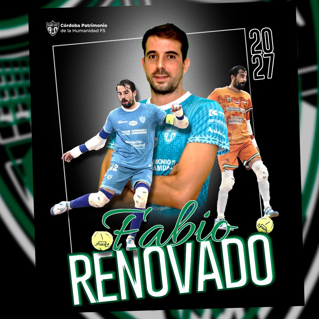 📣 [OFICIAL] <a href="/SuperFabio12/">Fabio Alvira Pérez</a>, el capitán que seguirá comandando la nave blanquiverde.

🖋️ El meta madrileño renueva con la entidad califal hasta 2027.

💻 acortar.link/xxF3x7 

#CordobaPatrimonio #PrimeraDivisionFS