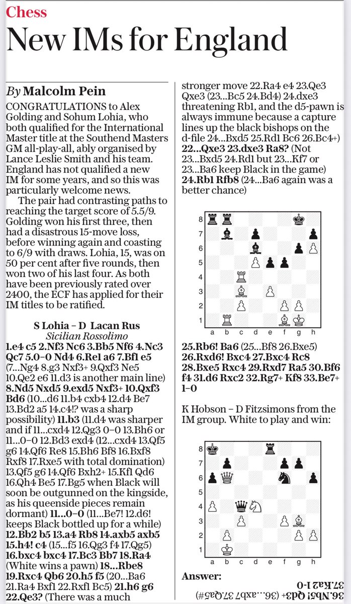 Aarti Lohia (@aartilohia23) on Twitter photo Thank you <a href="/TelegraphChess/">Malcolm Pein</a>. Congrats to Alex and Sohum! <a href="/ecfchess/">English Chess Federation (ECF)</a> <a href="/ECFJuniors2023/">England Juniors</a> Thank you <a href="/TelegraphChess/">Malcolm Pein</a>. Congrats to Alex and Sohum! <a href="/ecfchess/">English Chess Federation (ECF)</a> <a href="/ECFJuniors2023/">England Juniors</a>