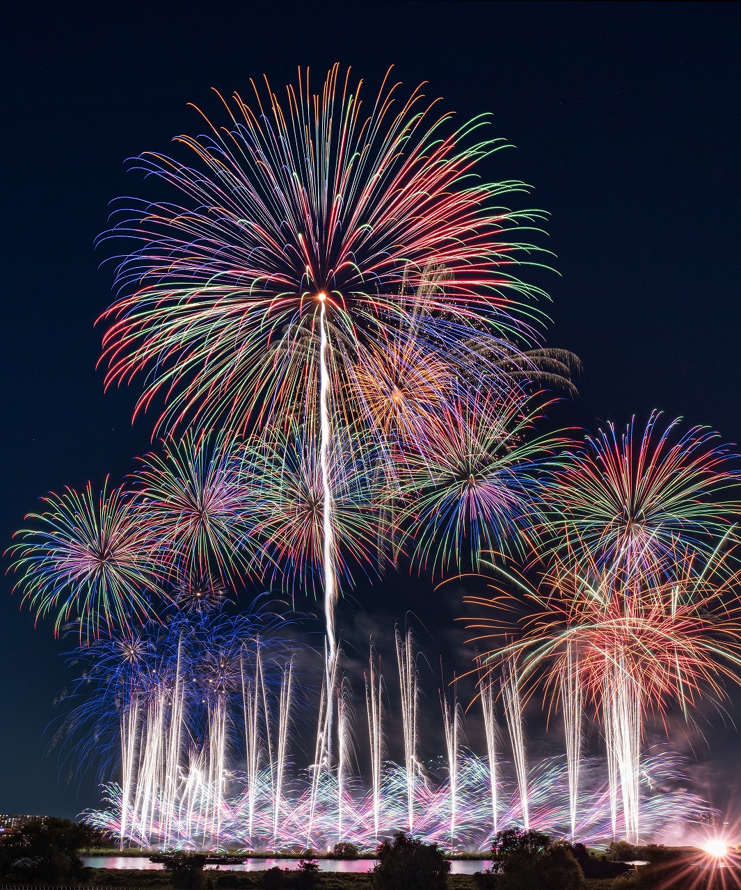 8K 3D VR180 ] 足立の花火 2023 超立体視 3D 花火