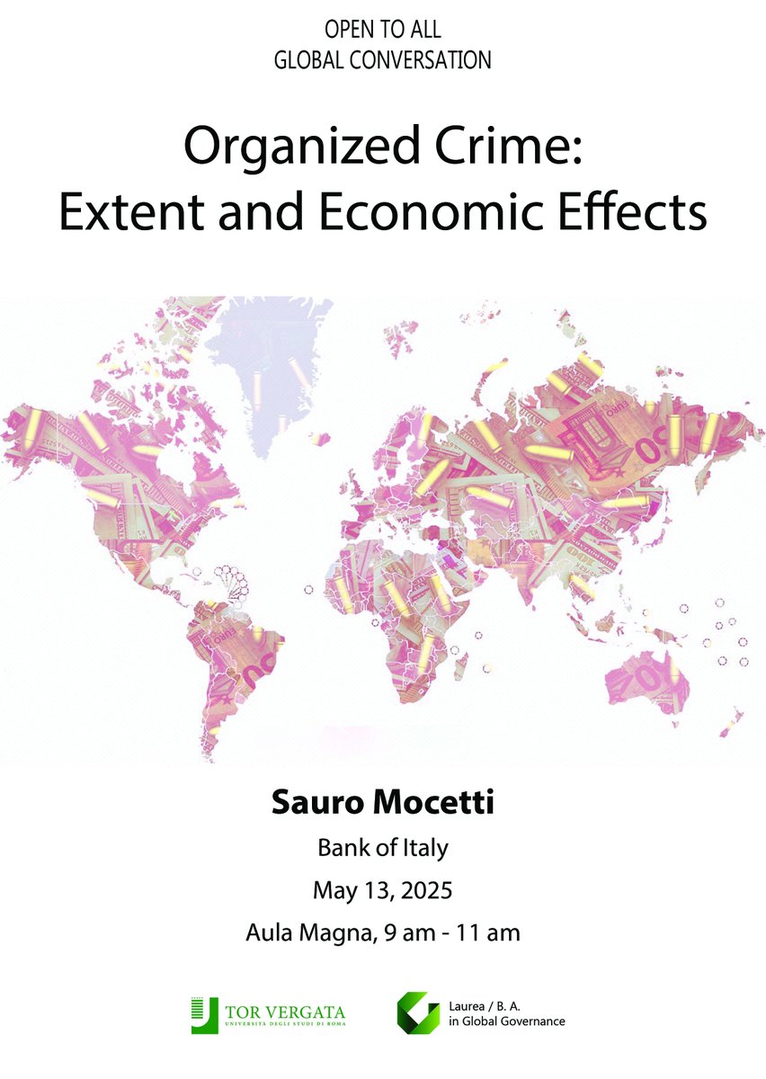 Global Governance BA (@ggovernanceba) on Twitter photo 13 may | 9 am
"Organized Crime: Extent and Economic Effects"
#GlobalConversation with Sauro Mocetti (Bank of Italy)
<a href="/unitorvergata/">UniversitĂ di Roma Tor Vergata</a>
<a href="/EconTorVergata/">Economia Tor Vergata</a>
<a href="/GustavoPiga/">Gustavo Piga</a>
<a href="/Notizieincampus/">Uffstampa_RomaTorVergata</a> 13 may | 9 am
"Organized Crime: Extent and Economic Effects"
#GlobalConversation with Sauro Mocetti (Bank of Italy)
<a href="/unitorvergata/">UniversitĂ di Roma Tor Vergata</a>
<a href="/EconTorVergata/">Economia Tor Vergata</a>
<a href="/GustavoPiga/">Gustavo Piga</a>
<a href="/Notizieincampus/">Uffstampa_RomaTorVergata</a>