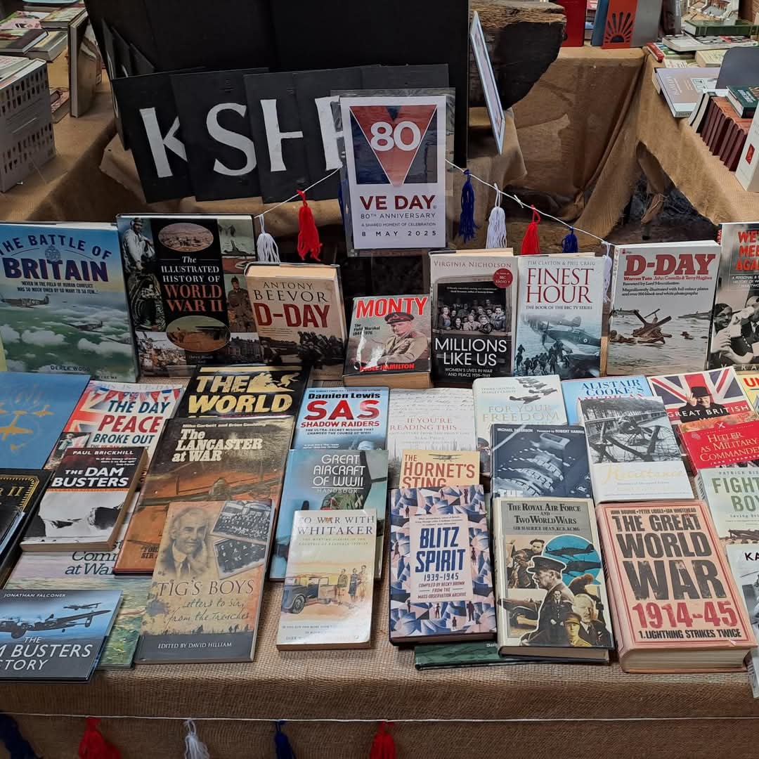 NTRiverWey's tweet photo. At Dapdune Wharf in Guildford our bookshop will have a special display of books related to the Second World War to mark the 80th Anniversary of VE Day. Our bookshop is open Thursday to Monday from 11am - 5pm.
#VEDay80
@southeastNT https://t.co/Z7e0A1x1bk