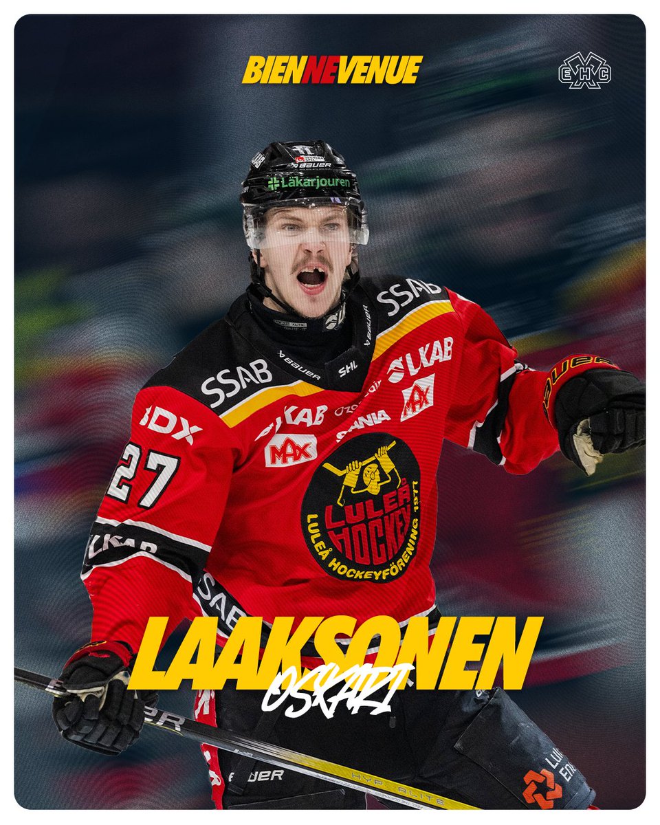 📝Le HC Bienne est ravi d’annoncer l’arrivée d’Oskari Laaksonen. 

Le défenseur finlandais de 25 ans, en provenance de Luleå HF (Suède), a signé un contrat jusqu’en 2027 et rejoindra l’équipe dès la saison prochaine. ❤️💛

#ehcb #hcbienne #icicestbienne