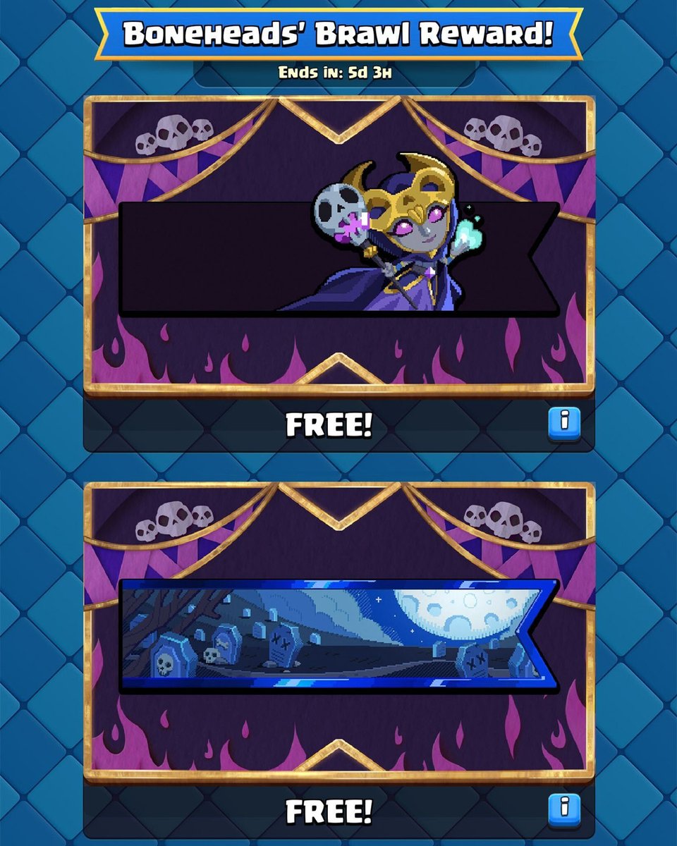 ClashRoyale's tweet photo. We are 13 Billion Bones in, and the Bite-sized Witch Banner has now been unlocked 🌕

Claim now in the Shop! https://t.co/6r6bECWJCr