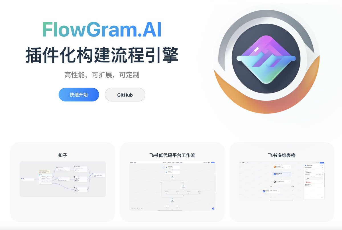 Wow! 字节终于把扣子的工作流编排引擎开源了！💢

FlowGram 是一套基于节点编辑的流程搭建引擎，帮助开发者快速创建固定布局或自由连线布局模式的流程，并提供一套交互的最佳实践, 很适合有明确输入和输出的可视化工作流。

详情⬇️