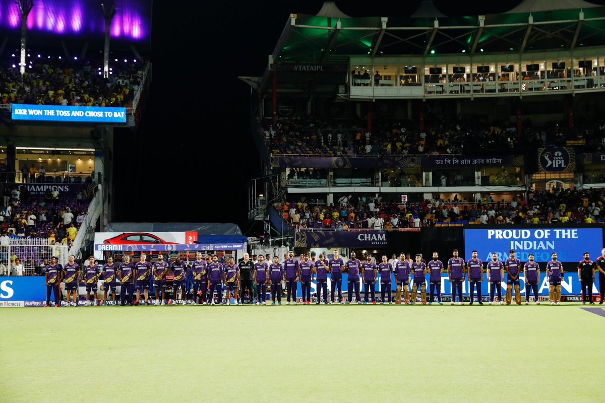 Ankit Gupta (@ankitguptabjym) on Twitter photo Cricket is religion in India & Eden Gardens is its temple. Yesterday, during CSK vs KKR, hearing deshbhakti songs throughout & seeing 'We Salute the Armed Forces of India' on screen was goosebump-worthy. Full marks to <a href="/JayShah/">Jay Shah</a>, <a href="/BCCI/">BCCI</a> & <a href="/IPL/">IndianPremierLeague</a> team. This is a new benchmark. Jai Hind Cricket is religion in India & Eden Gardens is its temple. Yesterday, during CSK vs KKR, hearing deshbhakti songs throughout & seeing 'We Salute the Armed Forces of India' on screen was goosebump-worthy. Full marks to <a href="/JayShah/">Jay Shah</a>, <a href="/BCCI/">BCCI</a> & <a href="/IPL/">IndianPremierLeague</a> team. This is a new benchmark. Jai Hind