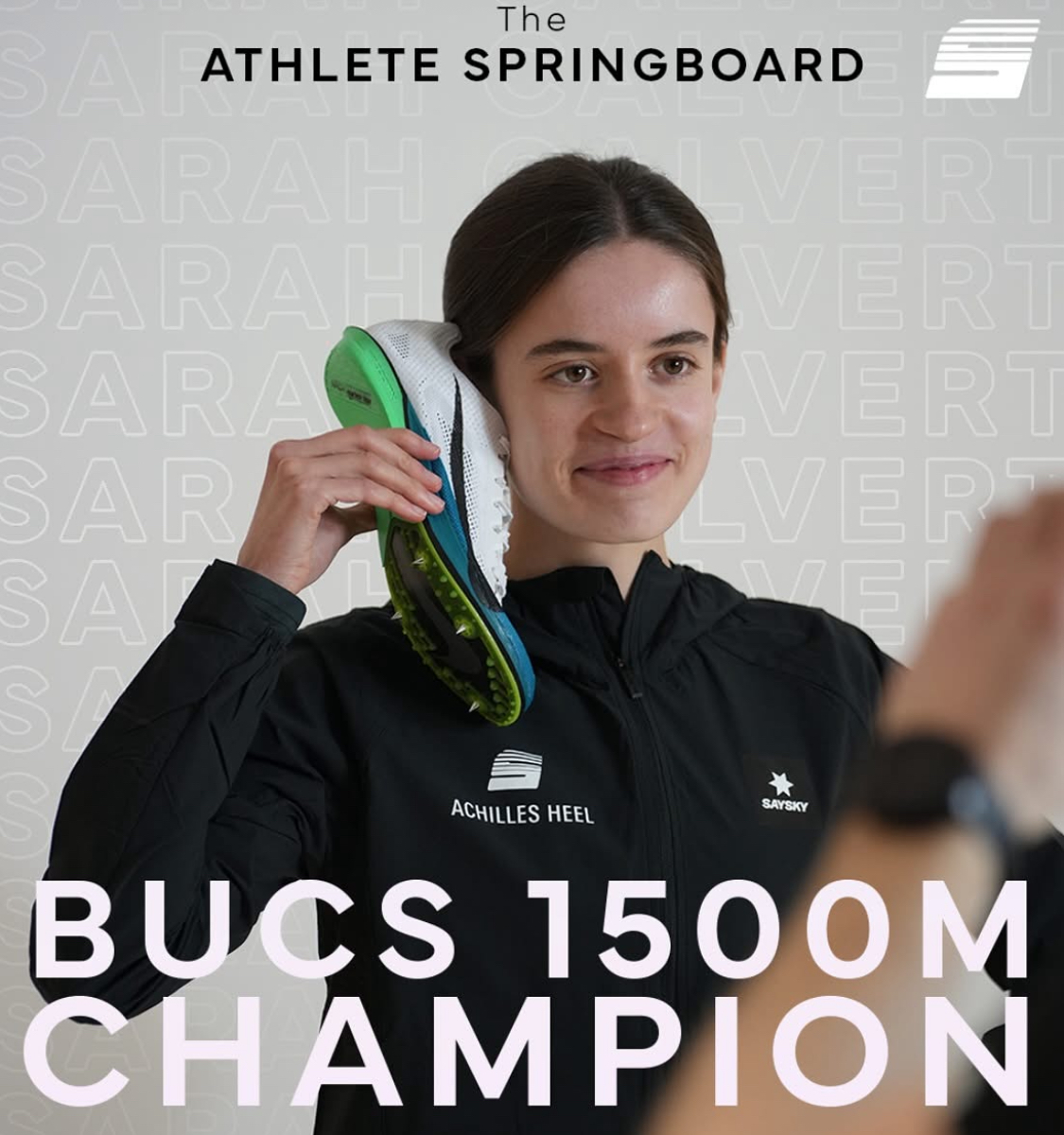 scottishathletics (@scotathletics) on Twitter photo SARAH SUCCESS
#SALtogether
Still on supported athletes theme, good to see Sarah Calvert win <a href="/BUCSsport/">BUCS</a> Women's 1500m🥇
<a href="/stride_athletic/">Stride Athletics</a> <a href="/UoESport/">UoE Sport</a> <a href="/EUHareHounds/">E.U.Hare and Hounds</a> <a href="/Livingston_AC/">Livingston AC</a> 👍
<a href="/SALChiefExec/">SALChiefExec</a> <a href="/OvensDavid/">David Ovens</a> <a href="/SAL_Coaching/">scottishathletics coaching team</a> SARAH SUCCESS
#SALtogether
Still on supported athletes theme, good to see Sarah Calvert win <a href="/BUCSsport/">BUCS</a> Women's 1500m🥇
<a href="/stride_athletic/">Stride Athletics</a> <a href="/UoESport/">UoE Sport</a> <a href="/EUHareHounds/">E.U.Hare and Hounds</a> <a href="/Livingston_AC/">Livingston AC</a> 👍
<a href="/SALChiefExec/">SALChiefExec</a> <a href="/OvensDavid/">David Ovens</a> <a href="/SAL_Coaching/">scottishathletics coaching team</a>