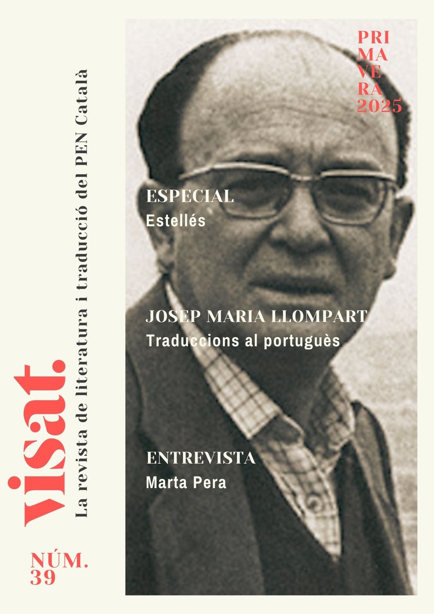 Ja podeu llegir el nou número de primavera de la revista Visat! El número 39 gira entorn del 'Vicent Andrés Estellés traduït' i s’obre amb un dossier especial sobre la seva projecció internacional.

📍I avui el presentem a la <a href="/DocumentaBCN/">Llibreria Documenta</a>, a les 18 h. No hi falteu! ⬇️