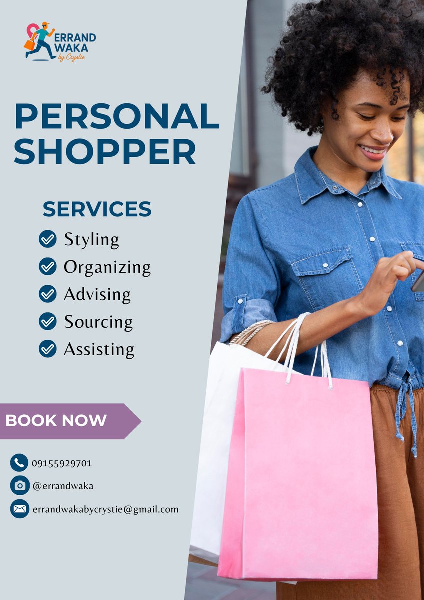 errandwaka's tweet photo. No time to shop between school runs and dinner preps? We’ve got you! From sourcing essentials to styling looks. Packed schedules shouldn’t stop you from looking and living your best. https://t.co/2RvRkFr6TQ
