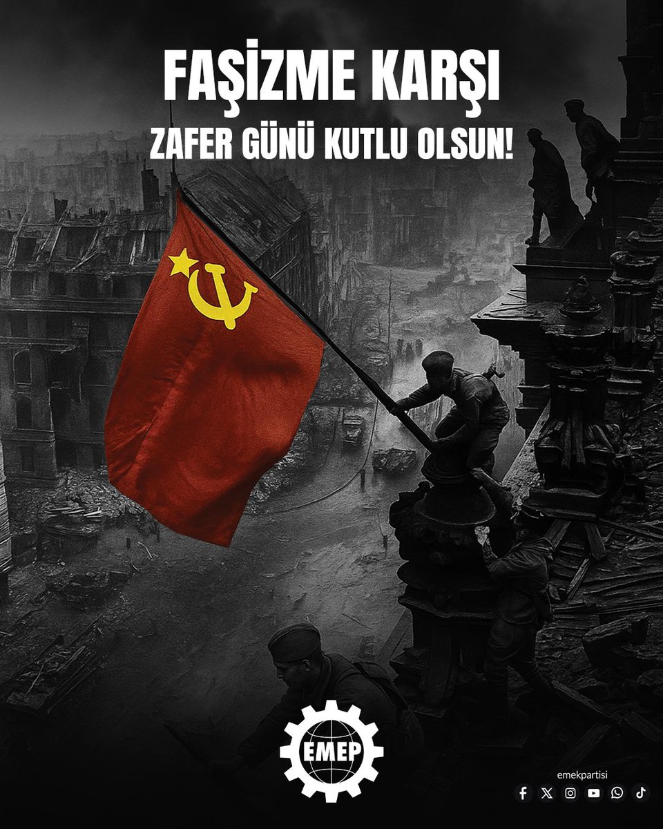 80. YIL: FAŞİZME KARŞI ZAFER GÜNÜ KUTLU OLSUN!

FAŞİZME KARŞI YENİ ZAFERLER İÇİN MÜCADELEYE…

80 yıl önce, 8 Mayıs 1945'te Sovyet kızıl ordusu Berlin'e girerek Hitler faşizmini tarihe gömmüş ve ikinci emperyalist paylaşım savaşını fiilen sona erdirmiştir. O günden beri 8 Mayıs